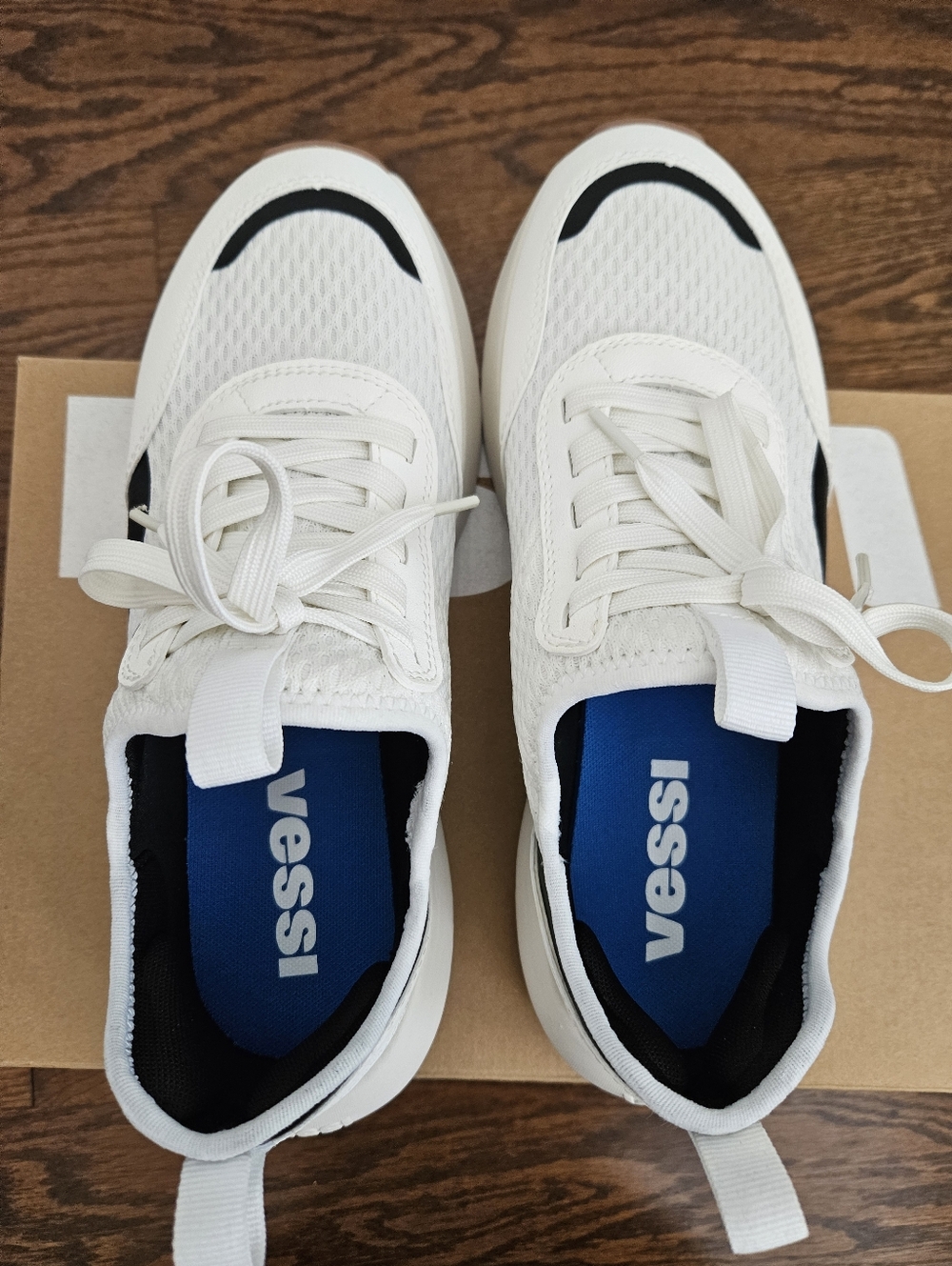 Vessi White & Black Low-Top Sneakers - Picture 6 of 11